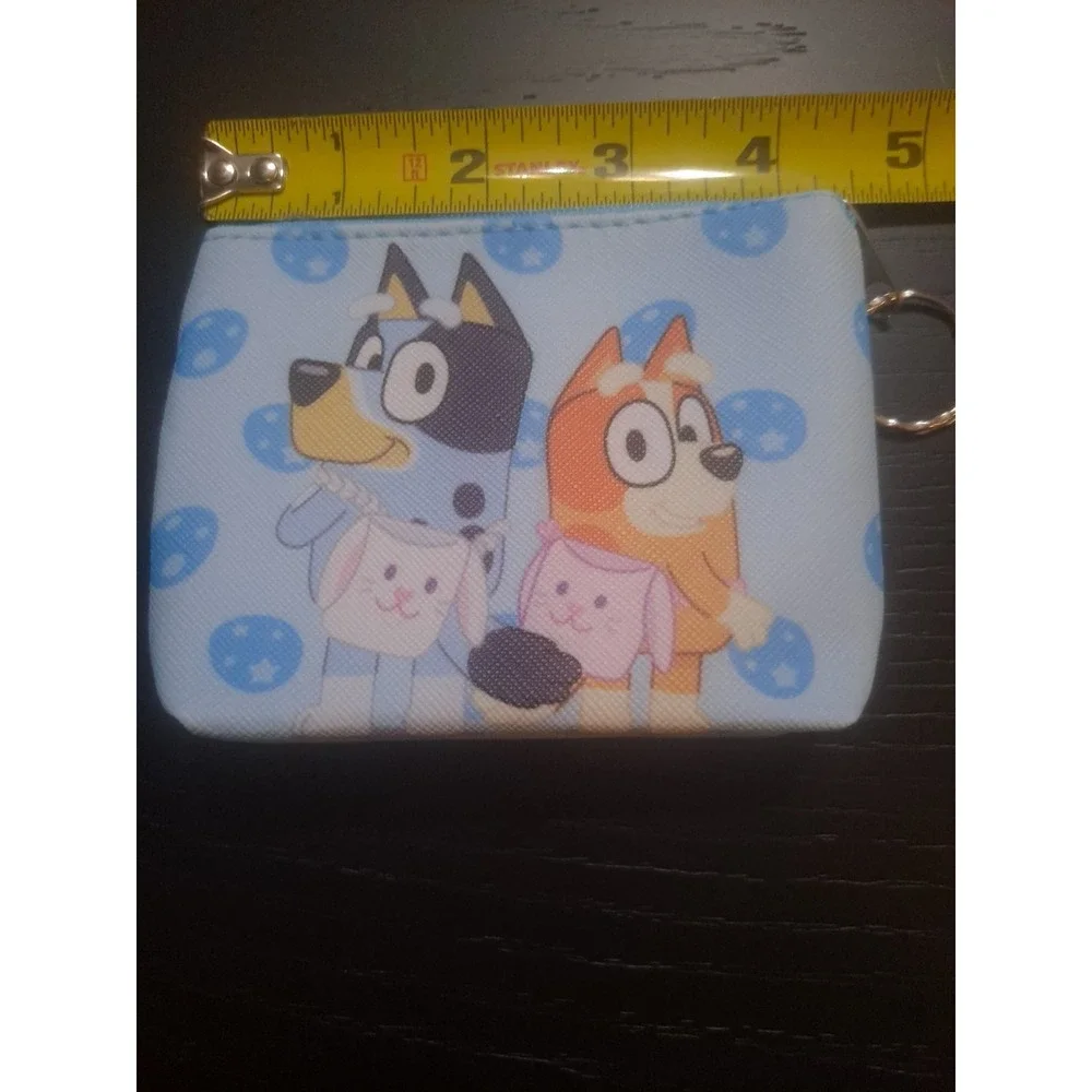 Bluey And Bingo All Over Print ID Cardholder Coin Holder Keychain Wallet